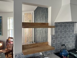 Butcher Block Shelves Installation in West Hartford