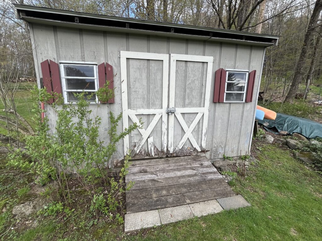 Shed and Deck Renovation in Granby — Carpentry