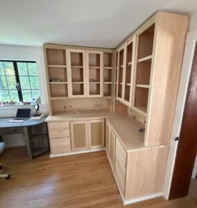 Custom Built-In Office Cabinetry in Simsbury — built-in