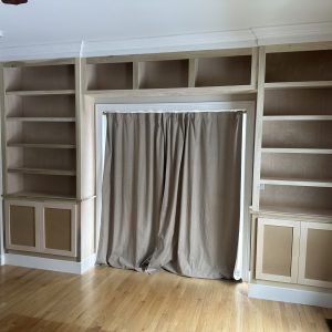 Custom Built-In Project Around Sliding Door in Avon