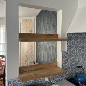 Butcher Block Shelves Installation in West Hartford
